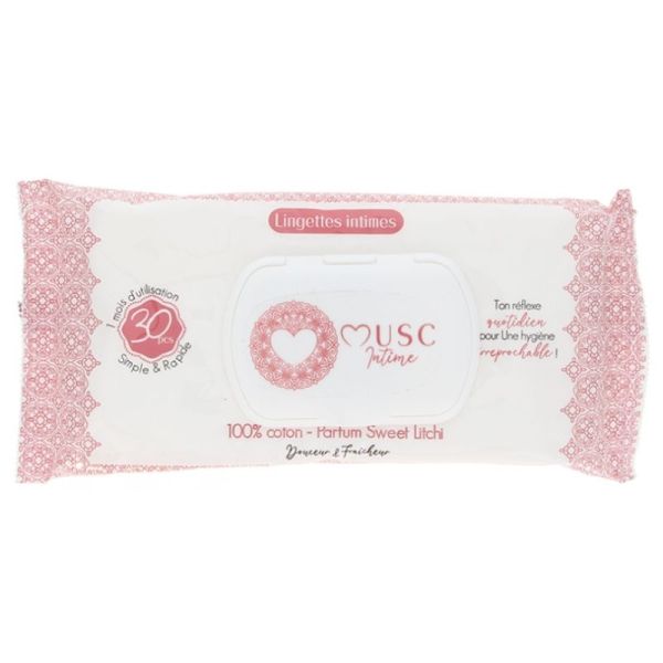 Musc Intime Lingettes Int Sweet Litchi 30