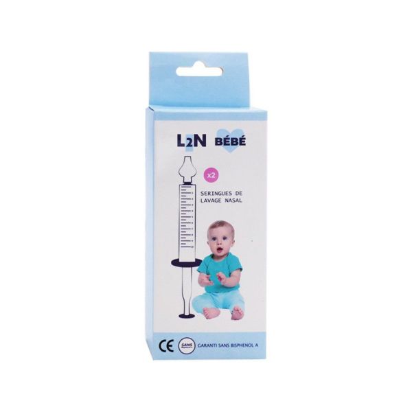 Seringues nasales bébé x2 Présentoir de 20 blisters de 2 seringues - 10 ml  - IDC-Pharma
