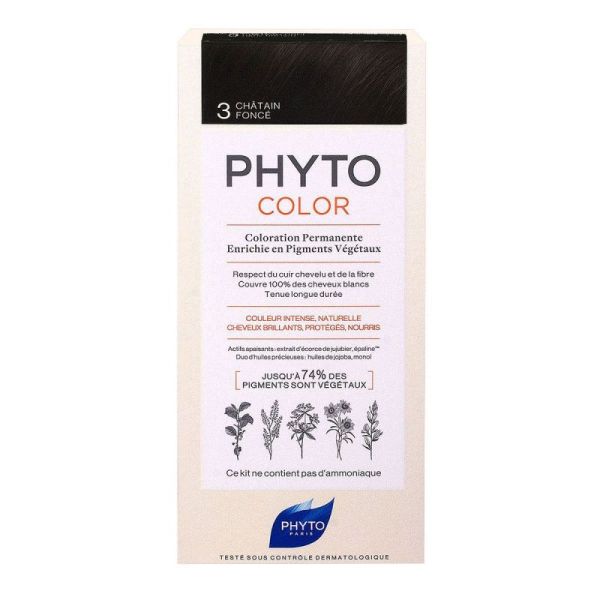 Phytosolba Color coloration permanente 3 châtain foncé
